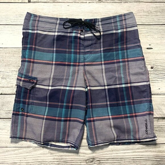 O'Neill Plaid Board Shorts - Picture 1 of 9